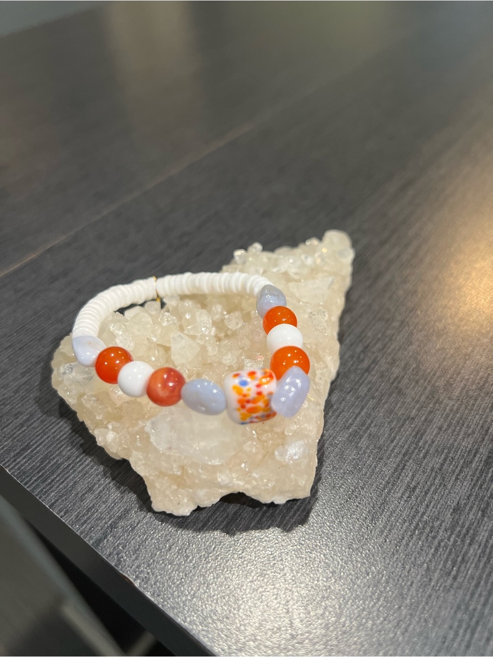 Mother of Pearl and Blue Agate